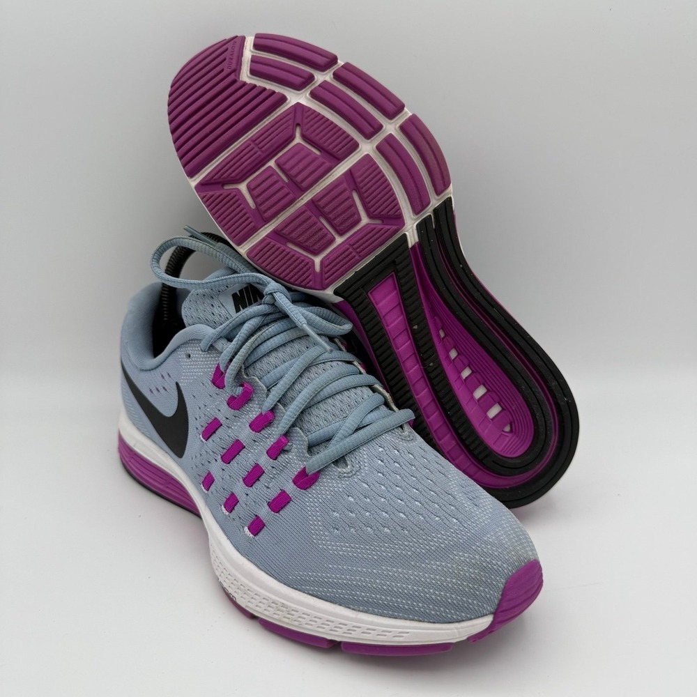 Women's Nike Air Zoom Vomero 11 Blue Grey Hyper Violet Running Shoes Size 8.5